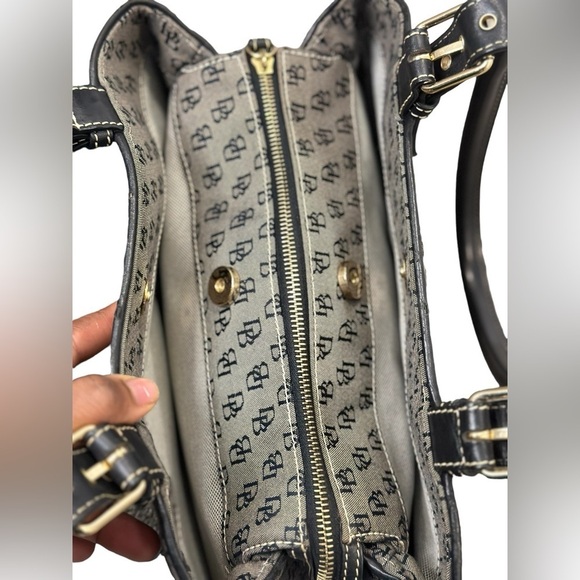 Dooney & Bourke Canvas bag with Leather Handle and Trim - Picture 4 of 16